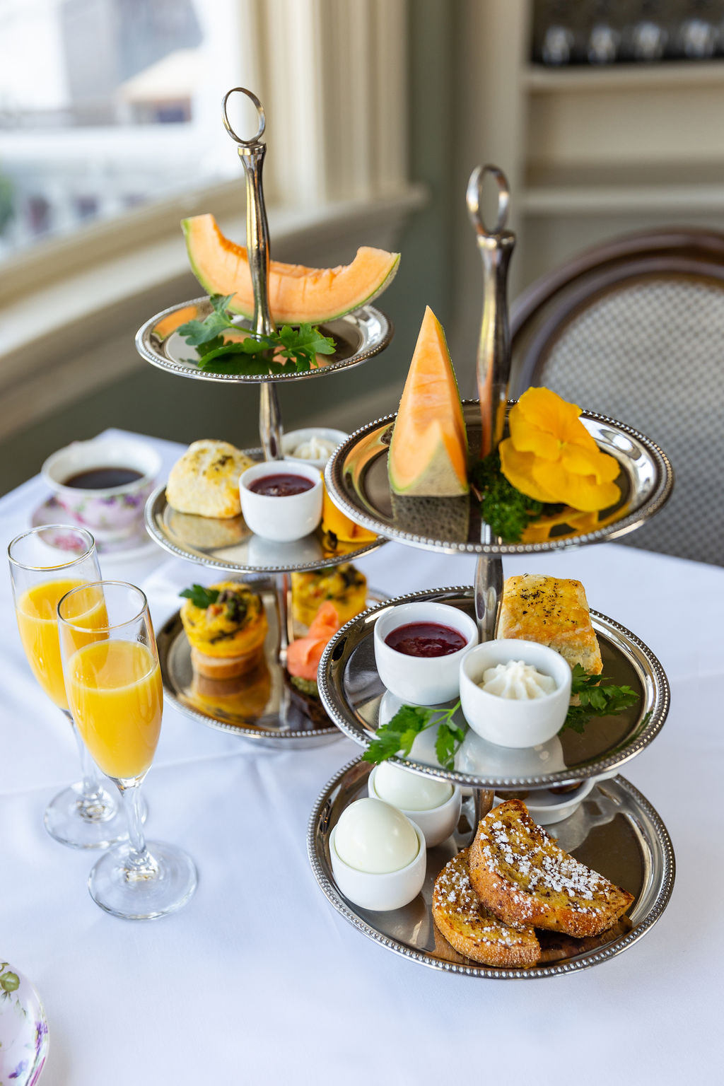 Complimentary Breakfast Served Daily in an English Three-Tiered Style